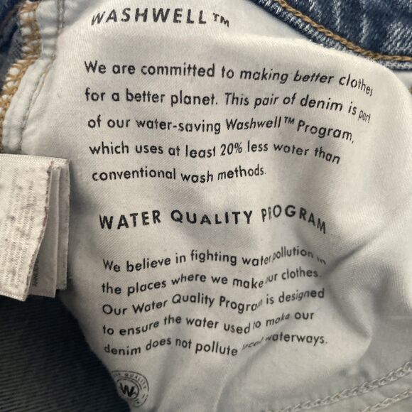 Banana Republic High-Rise Wide Leg Crop Blue Jeans Sz 26 Med Wash Frayed‎ Ankle - Picture 9 of 9